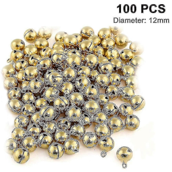100 stycken bjällror, metallbjällror mini pysselbjällror