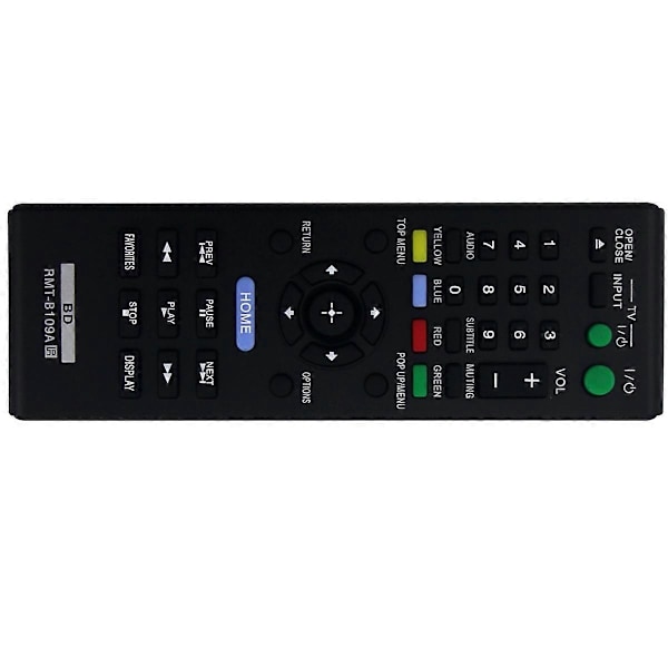 Fjernbetjening RMT-B109A Erstatning for Sony DVD-afspiller BDP-S380 BDP-S580 BDP-S480 BDP-BX38 BDP-S280 BD