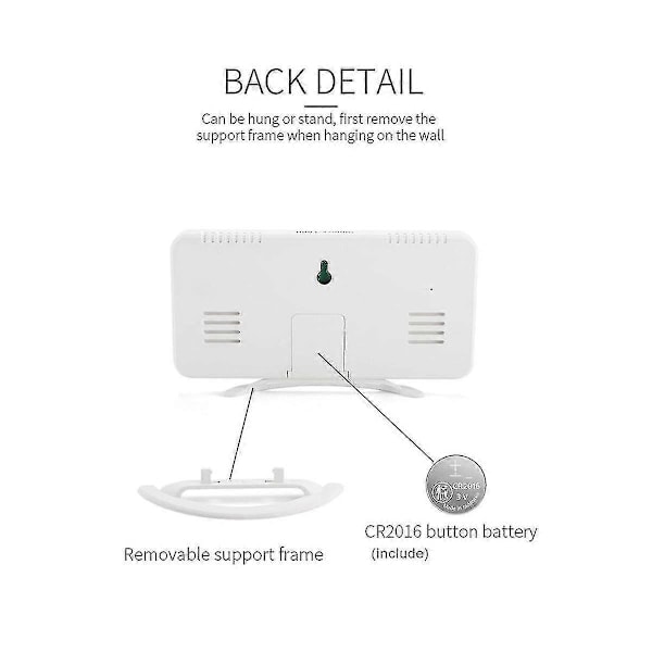 Digital Väckarklocka 7\" LED Spegel Elektroniska Klockor Med Touch Snooze Dubbel USB Laddning Skrivbord Vägg Mod
