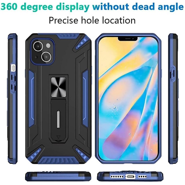 Iphone X/xs Klf Iin, HD Skærmbeskytter Ring Stødsikker Silikone Telefon Klf (blå)