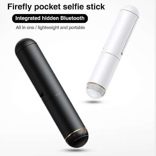 Mini Firefly Fick-Selfiepinne Bluetooth Trådlös Fjärrkontroll Utdragbar Handhållen Selfiestång För Iphone Xiaomi Huawei Vivo