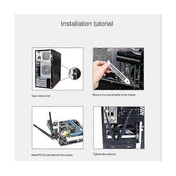 AX3000 Dual-Band 3000Mbps WiFi6 PCIe Wifi Adapter Trådlöst 2.4G/5G 802.11Ac/AX Wi-Fi 6 Kort för PC