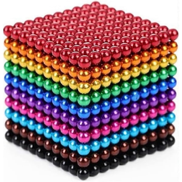 Ferrit Magnetisk Leklera, [1000] Svaga Magnetiska Pärlor Bollar, Magnetbollar Fidget Skrivbordsleksaker för Kontor och Magnetiska Pärlor Fidget Leksaker Vuxna, Mini Magnet