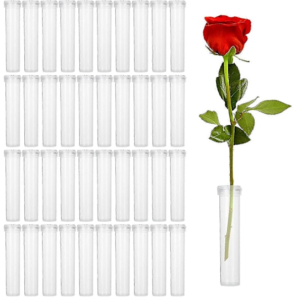 200 st Blomstervattenrör/ampuller för blomsterarrangemang, Rosenvattenrör Aqua Picks, Genomskinliga blomstervattenrör i plast med spetsar, Blomstervatten