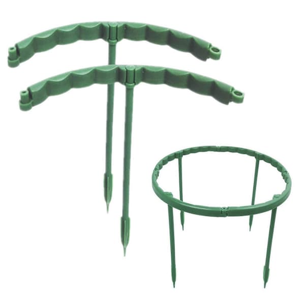 4/8-pack växtstöd i plast, halvcirkelformad växtstödsring för inomhus- och utomhusväxter Long 8pcs