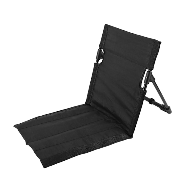 Utomhus Lounger Park Strandstol Bärbar Fällbar Strandstol för Vuxna med Justerbart Ryggstöd Svart
