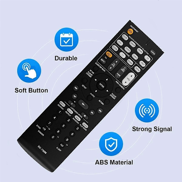 RC-736M Erstatningsfjernkontroll for Onkyo Theater System HT-R570 HT-S5200 HT-S5200B HTP-570 SKF-570 LSKF-570R