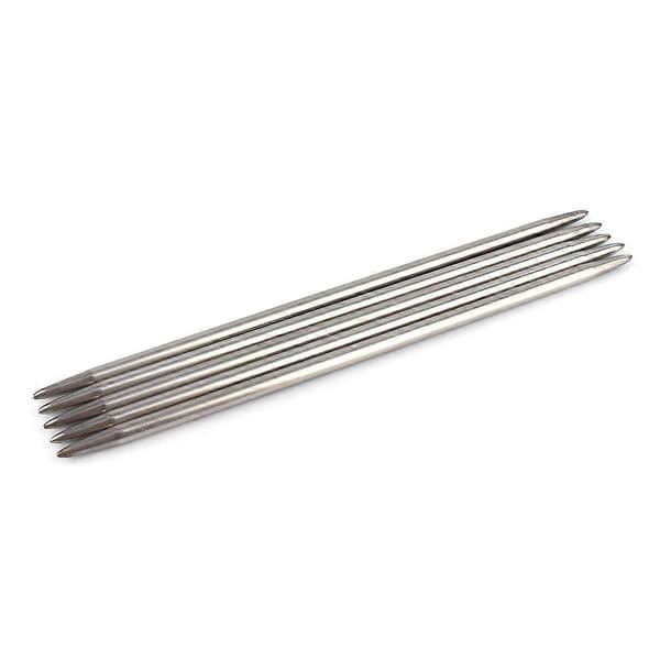 20cm Rustfrie Strikkepinner med Dobbel Spiss - 55 Deler