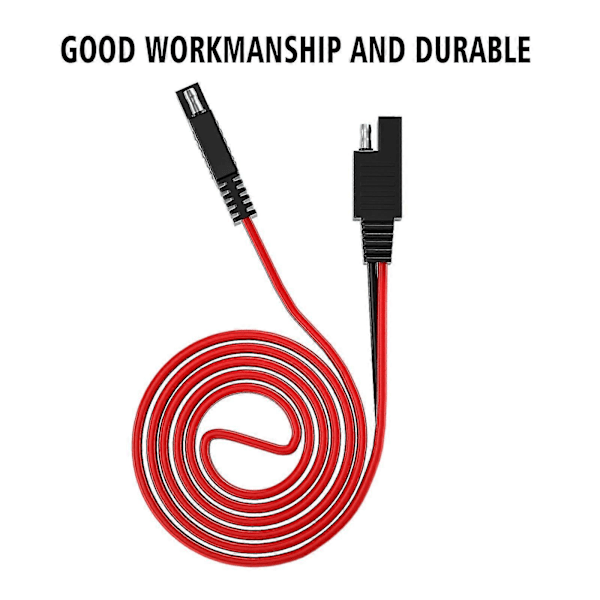 2 ST SAE-kontakt 16AWG SAE till SAE Förlängningssladd Kabel Snabbkopplingskabel 100CM