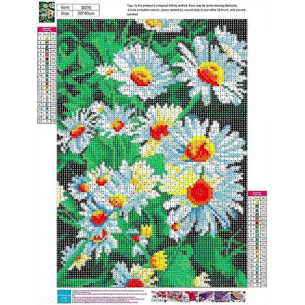 DIY 5D Diamant Maleri Tusindfryd Blomster Sæt til Voksne Fuld Runde Bor, Broderi Malerier Billeder Kunst Håndværk til Hjem Vægdekoration Gave Maleri Prikker