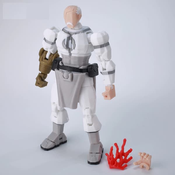 Lucky flerledad dockfigur monteringsleksak 3D-printad docka helkropps stresslindrande artefakt Tech Jacket [Comic]