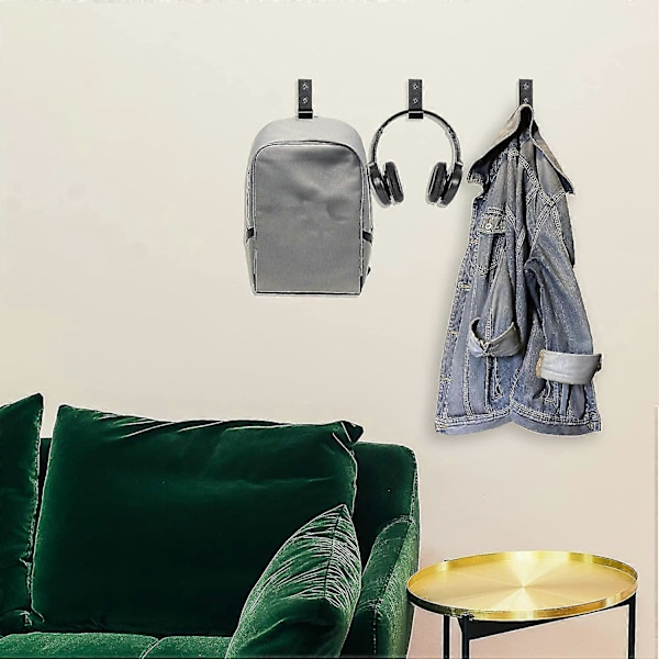 Foldbare Frakkekroge 6 stk Sorte Vægkroge Til Ophængning Rustfri Aluminium Foldbare Kroge Til Ophængning Vægmonterede Håndklæde Kroge Til Badeværelse Kroge Væggen?