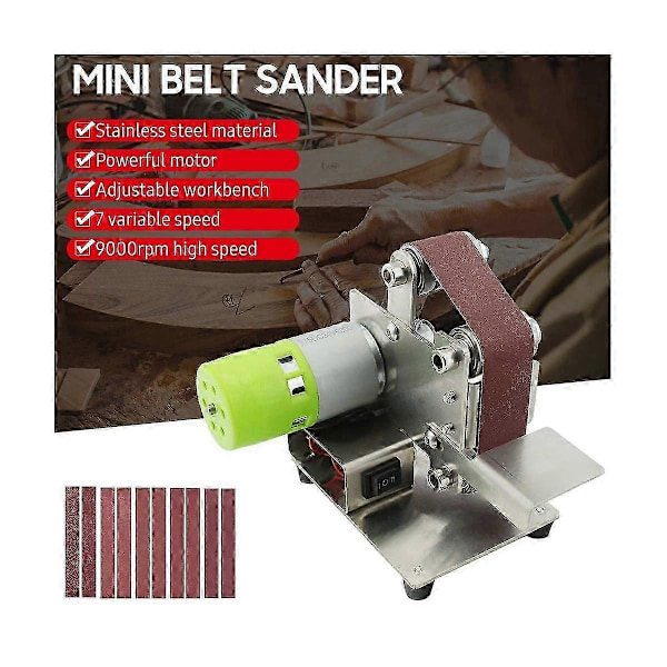 Lämplig för bandslipmaskin elektrisk slipning polering slipmaskin 7 variabel hastighet 10 slipband för polis
