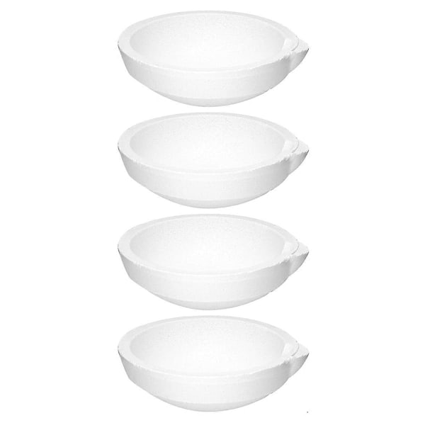 Keramisk Digelbolle, 4 stk 250g Kvarts Smelteskåler Gryte for Smelting Støping Raffinering Gull Sølv