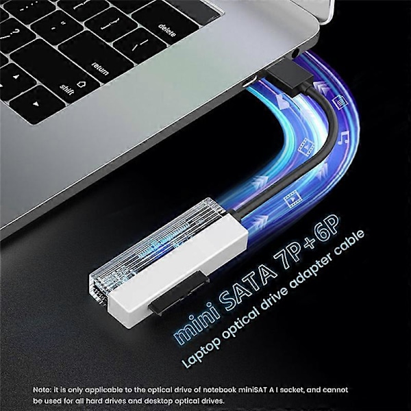 USB2.0 - 6P+7P SATA -kaapeli SATA - USB 2.0 -sovitinkaapeli kannettavan CD-ROM DVD-ROM ODD-sovitinmuunninta varten