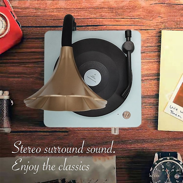 Retro Vinyylilevysoitin Langaton Bluetooth-kaiutin Kannettava Fonografi Stereo Subwoofer FM-radio TF-musiikkisoitin - Pinkki