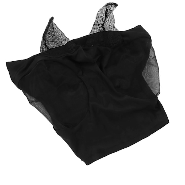 Flugmask i Mesh med Öronskydd för Ridning, Andningsbar och Elastisk, Svart