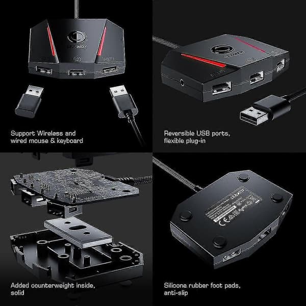 2024 LEADJOY VX2 AimBox Tangentbord Mus Adapter
