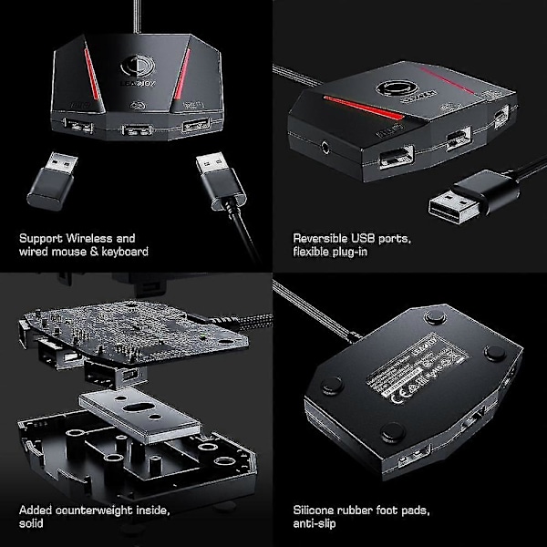 2024 LEADJOY VX2 AimBox Tastatur-Mus Adapter