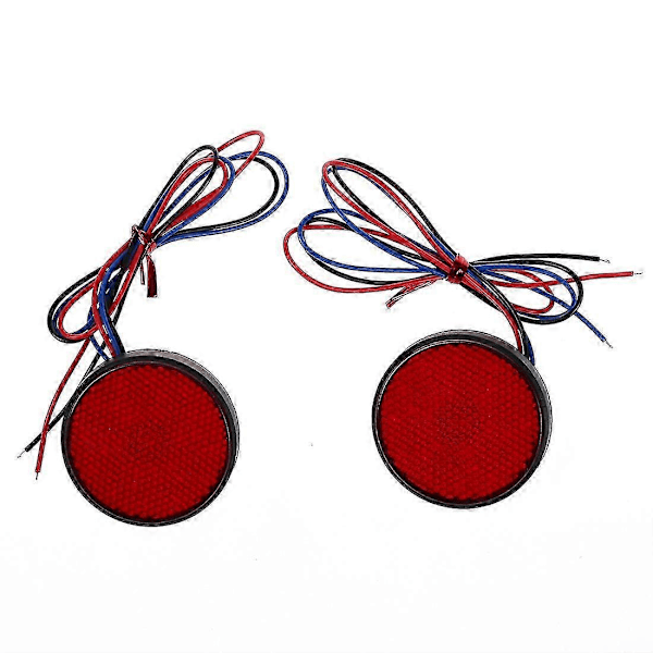 2 x Baglygte Rund Baglygte Bremselys Stoplys Bil