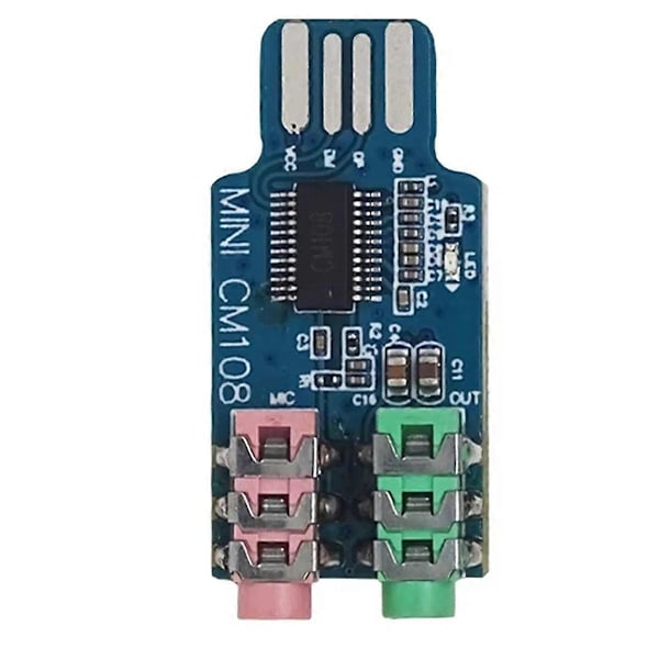 Drivrutinslöst USB-ljudkort Dator Externt ljudkort Modul Laptop Ljudkort CM108 USB-ljudkort