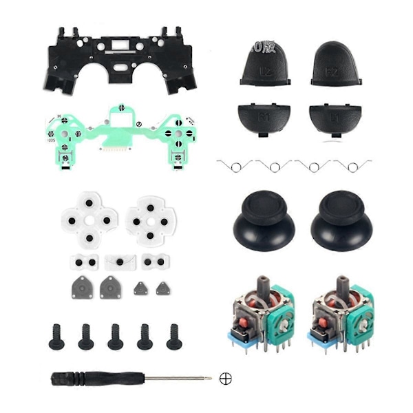 3D Joystick Kit til PS4 Controller JDM 011 1100 1000 US Version L1 R1 L2 R2 Trigger Knap Conductiv