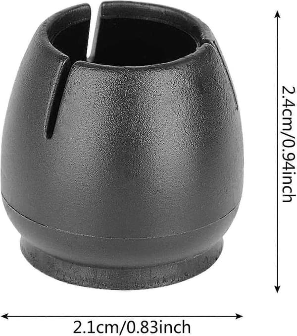 Skridsikre silikonebords- og stolefødder, 32 stk. stolebenbeskyttere til runde møbelben, sort (12-16 mm)