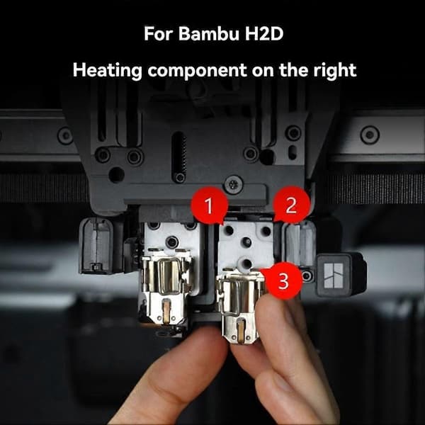 Hotend-värmeenhet för Bambu Lab H2D höger värmeenhet Zirconia Keramik 3D-skrivartillbehör
