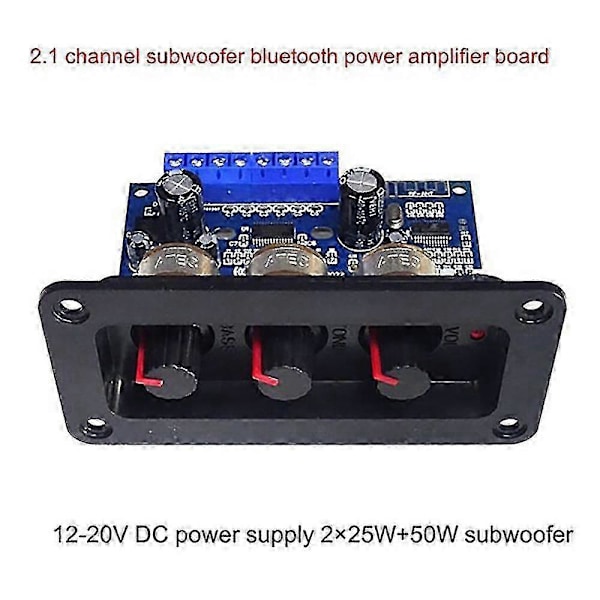 2x25w+50w 2.1 Kanal Bluetooth 5.0 Subwoofer Klass D Ljudförstärkarkort Kit Med DC Hona+usb