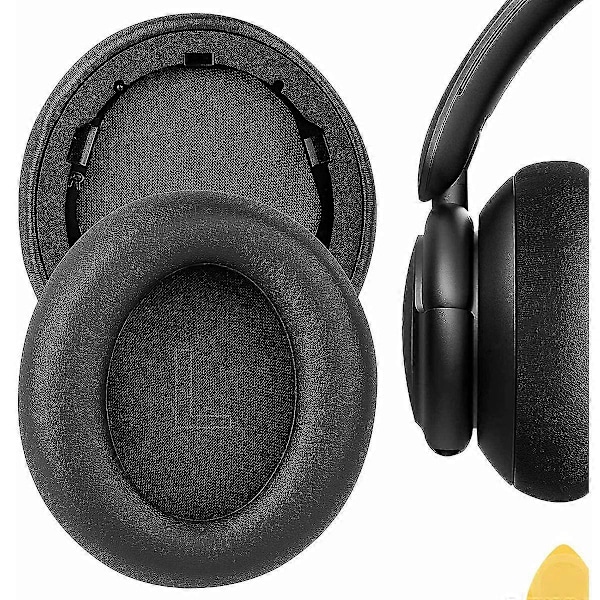 Erstatnings øreputer for Anker Soundcore Life Q30/Q35 hodetelefoner i proteinlær (Svarte)