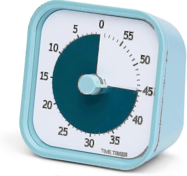 Time Timer Home - 60 Minutters Visuel Timer til Hjemmet - Til Hjemmeskoleforsyninger, Studieværktøj, Timer til Børnebord, Kontorbord og Møder med Si