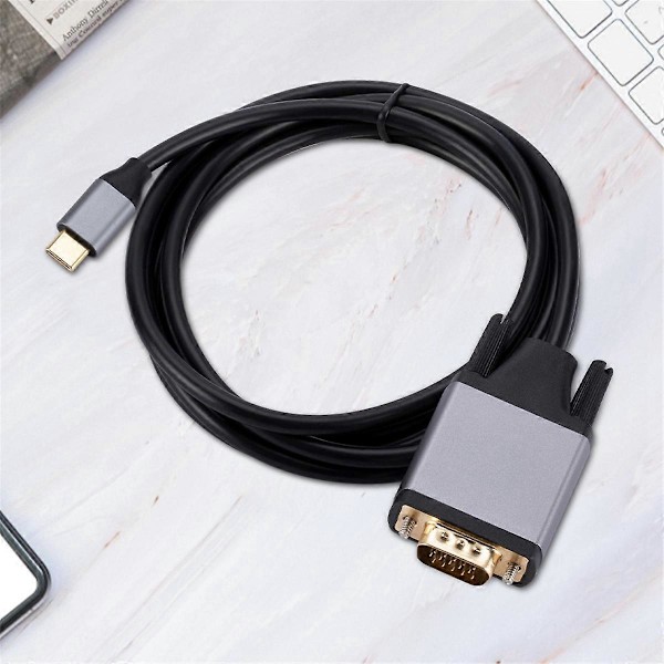 TYPE C til VGA Kabel USB 3.1 til VGA Adapter 10Gbps HD Skærmkabel