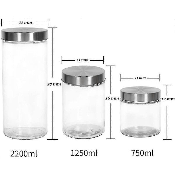 Hermetiske Glas Madkrukker Opbevaringskrukke Spaghetti Glas Krukke Med Låg Køkken Opbevaringskrukke