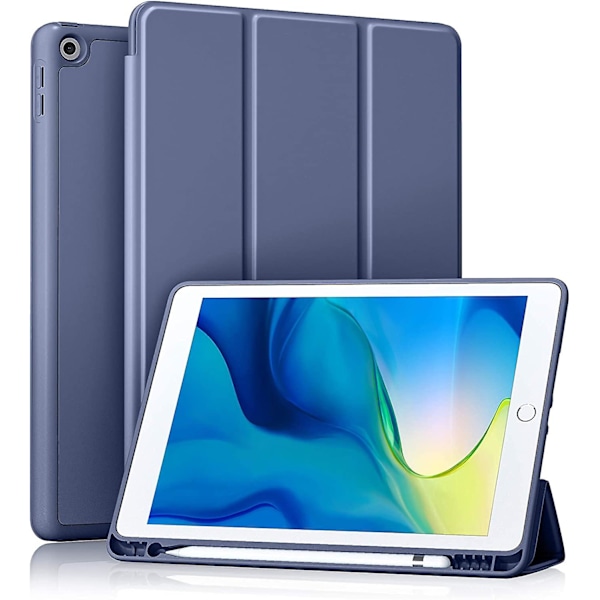 Etui Kompatibelt med iPad 10.2 Tommer 2021/2020 iPad 9./8. Generation & 2019 iPad 7. Generation med Blyantholder, Beskyttende Etui med Blød TPU Bagside