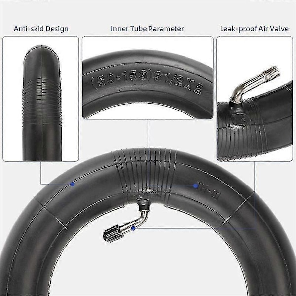 8,5 tommer Indvendig Slange Baghjul Bøjet Ventilstamme 50/75-6,1 Bagdæk 8 1/2 X2 Til V2 M365 Pro 1s