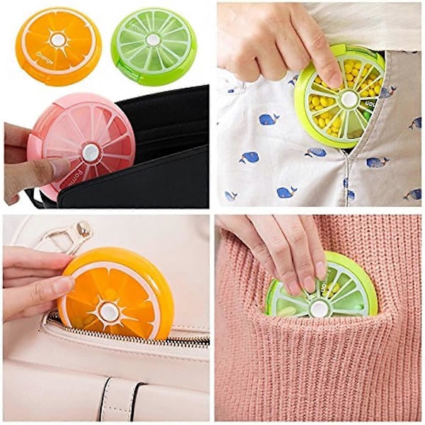 Bærbar Roterende 7 Dages Ugentlig Pille Dispenser Organizer Rejse Medicin Tablet Organizer PP Materiale