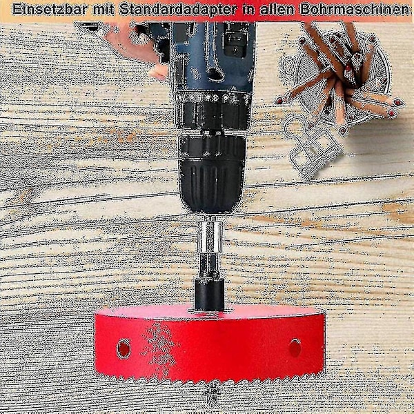 180mm Hålsåg, Hss M42 Bi-metall Hög Hastighetsstål, Hålskärare Med Hex-skaft Och Borr För Trä