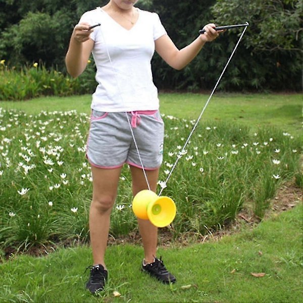 Blå 3 Kullager Diabolo Metallpinnar Väska-Bra