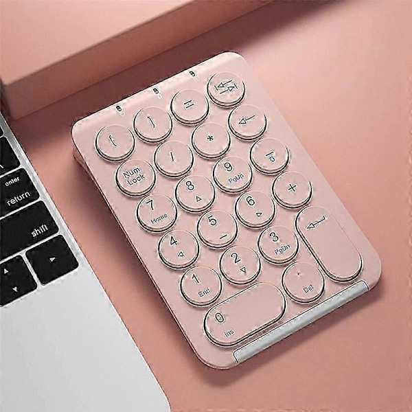 Trådløst numerisk tastatur Bluetooth numerisk tastatur Runde tastehetter Numpad 22 taster Oppladbart numerisk tastatur
