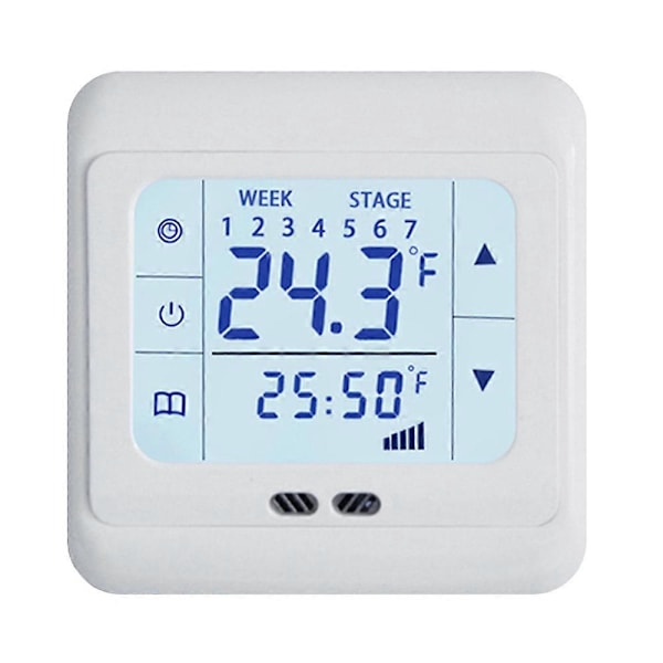 Elektrisk Termostat 0-99°16000 (mA) Berørings LCD Gulvvarmetermostat Kontroller
