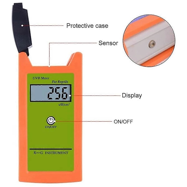 UVB Meter UVB Tester Høy Nøyaktighet UVB Detektor UVB Testinstrument for Reptil