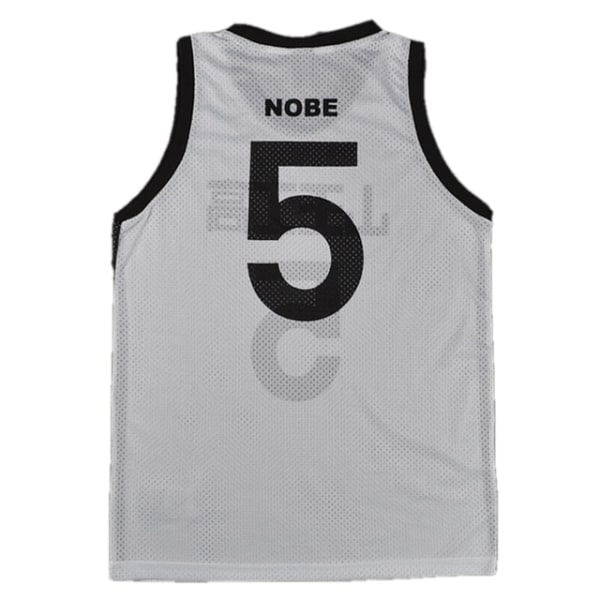 2023 sommar ny BG basketball NOBE#5 sytröja white M