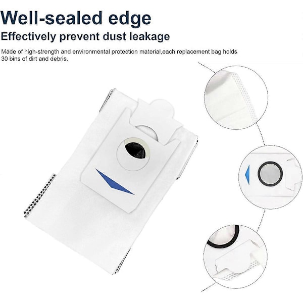 6 STK Støvposer til Ecovacs Deebot X5 Pro/ X5 Omni/ X2 Omni