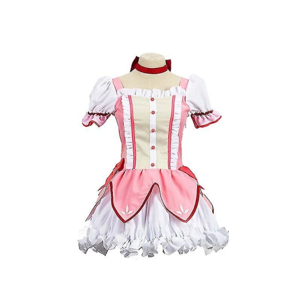 Puella Magi Magica Magical Girl Kaname Madoka Cosplay kostym Kort bollklänning med pilbågar Men size M