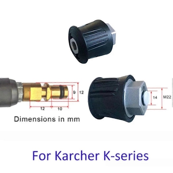 Karcher Adapter 2643-0370 2643037 Förlängningsslang Ersättning M22-14mm Snabbkoppling Adapter