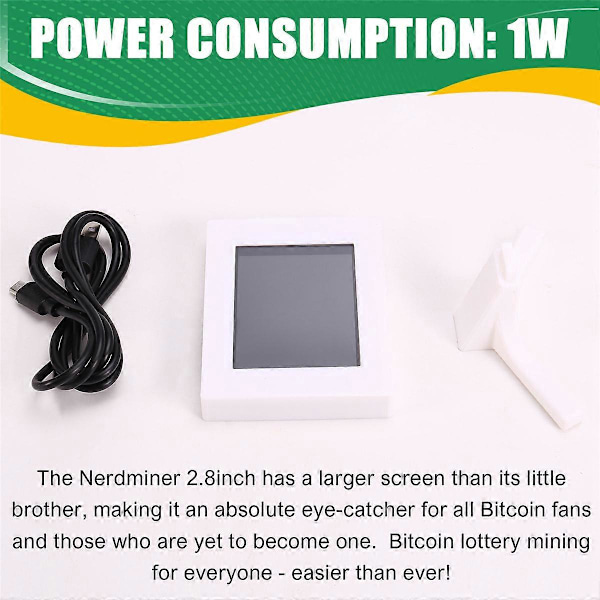 Nerdminer V2 56kh/S 2,8 tums LCD-skärm Vit