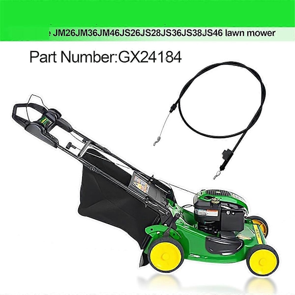GX24184 Kabel for John Deere, Kompatibel med Modell JS26 JS28 JS36 JS38 JS46 JM26 JM36 JM46 Skyvegressklipper