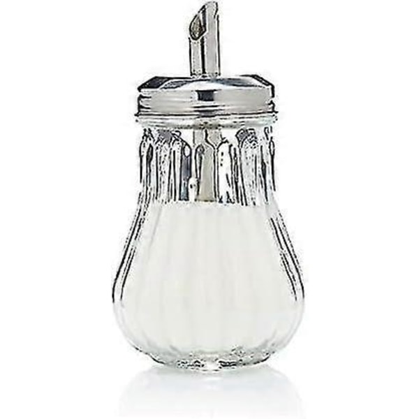 Sukkerdispenser i glas, Sukkerkrukke i retrostil, Karaffel Cafe Bistro Restaurant Sukkerryster Skål (glasdispenser)
