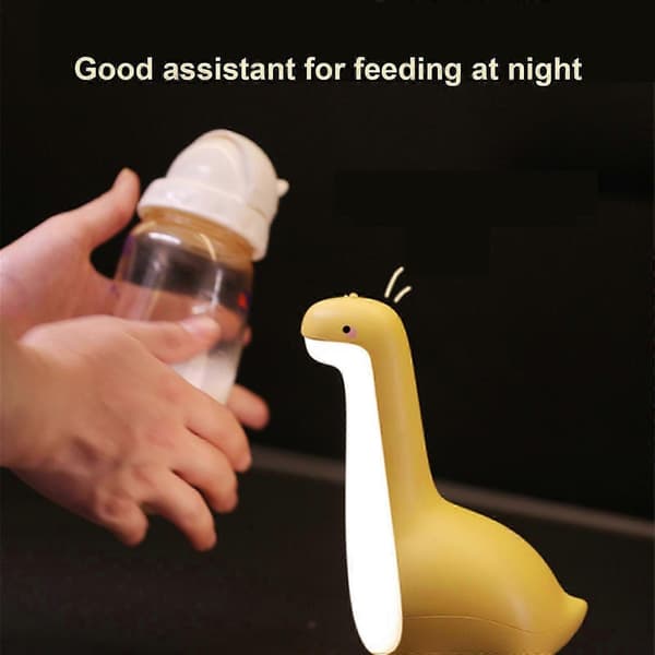 Sød dinosaur-natlampe USB LED-lampe til børn blue