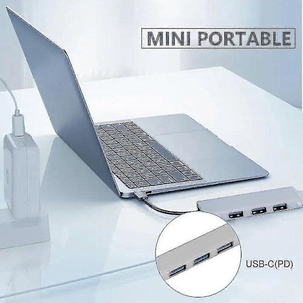 4-portars USB-hubbar Strömförsörjning Ingen Extern Grå1st